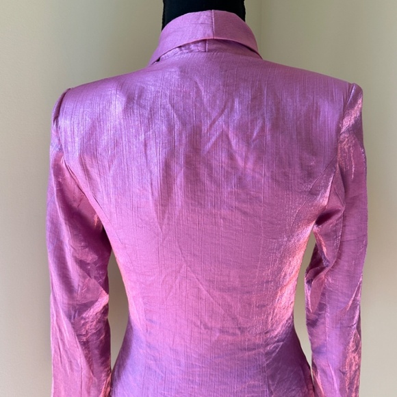 *PRETTYLITTLETHING* Pink Button Down Blazer Suit Jacket Size 0 - Picture 5 of 7